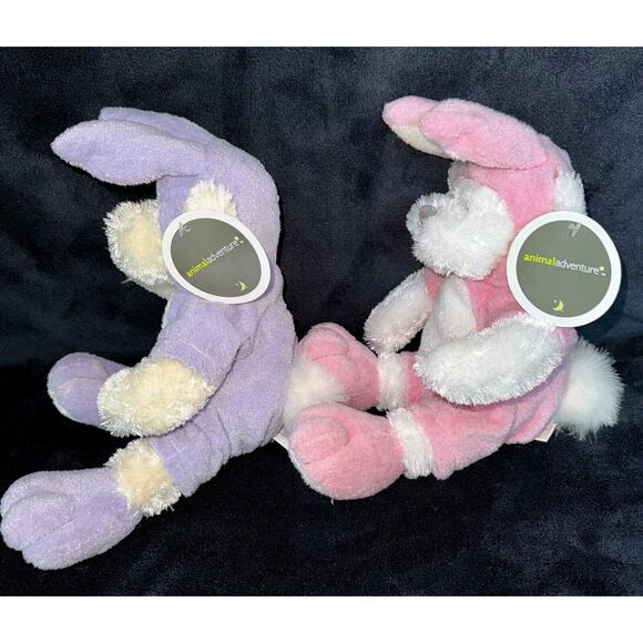 Animal Adventure Teddy Bear in Bunny Rabbit Costume Stuffed Plush Toy Lot of 2 - Picture 7 of 7